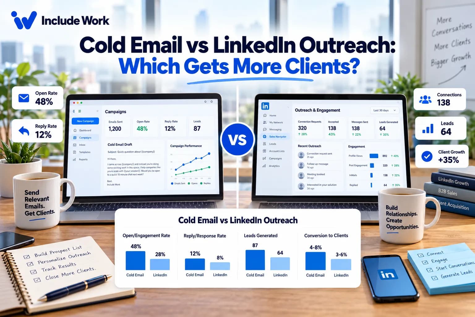 Cold Email vs LinkedIn Outreach: Which Gets More Clients?