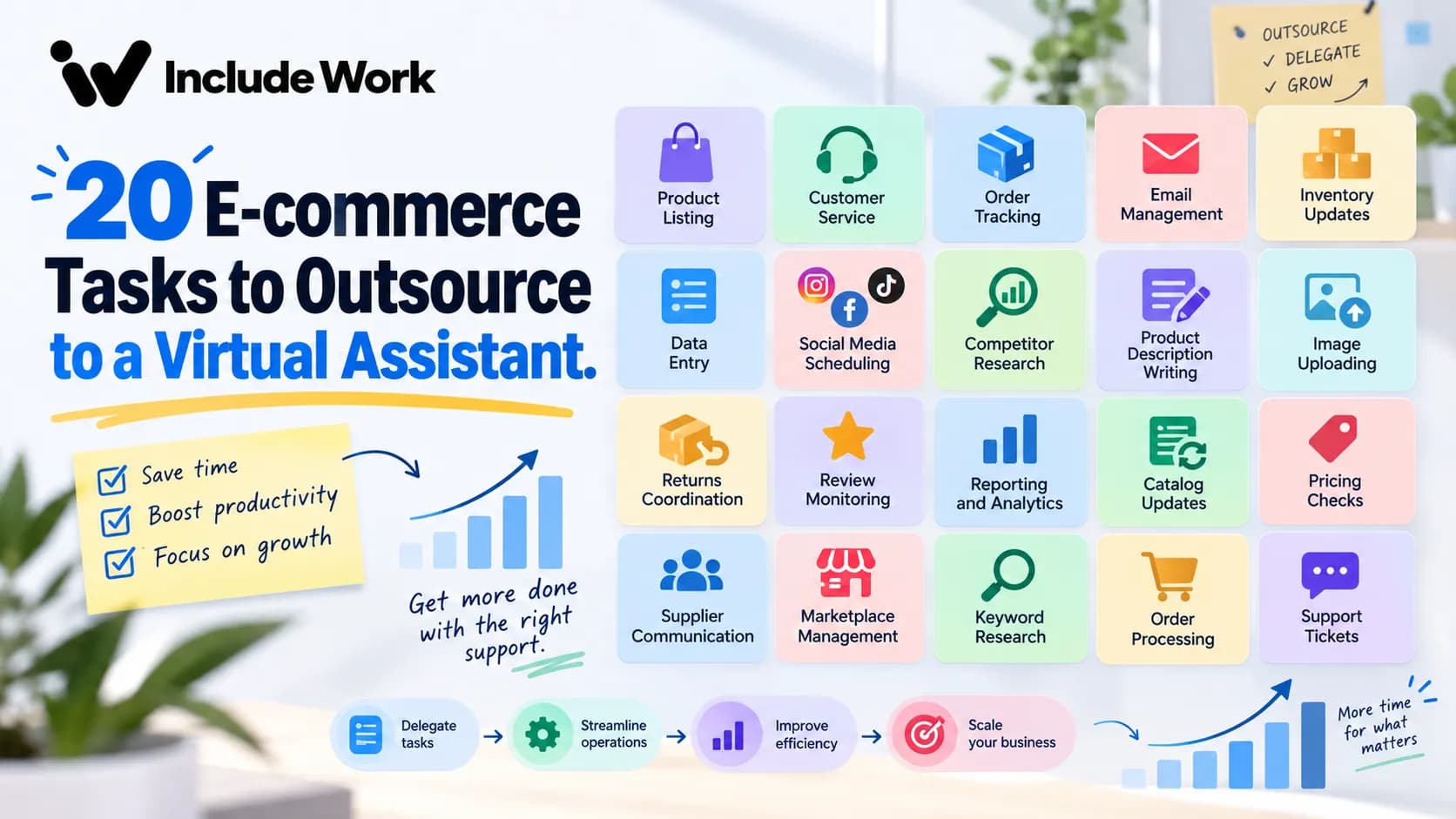 20 E-commerce Tasks to Outsource to a Virtual Assistant