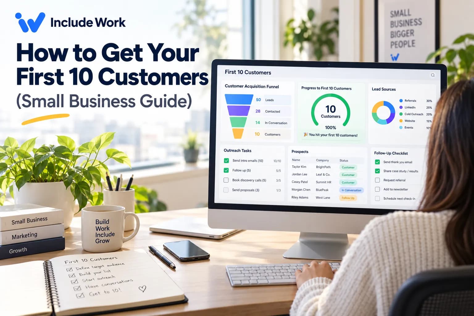 How to Get Your First 10 Customers (Small Business Guide)