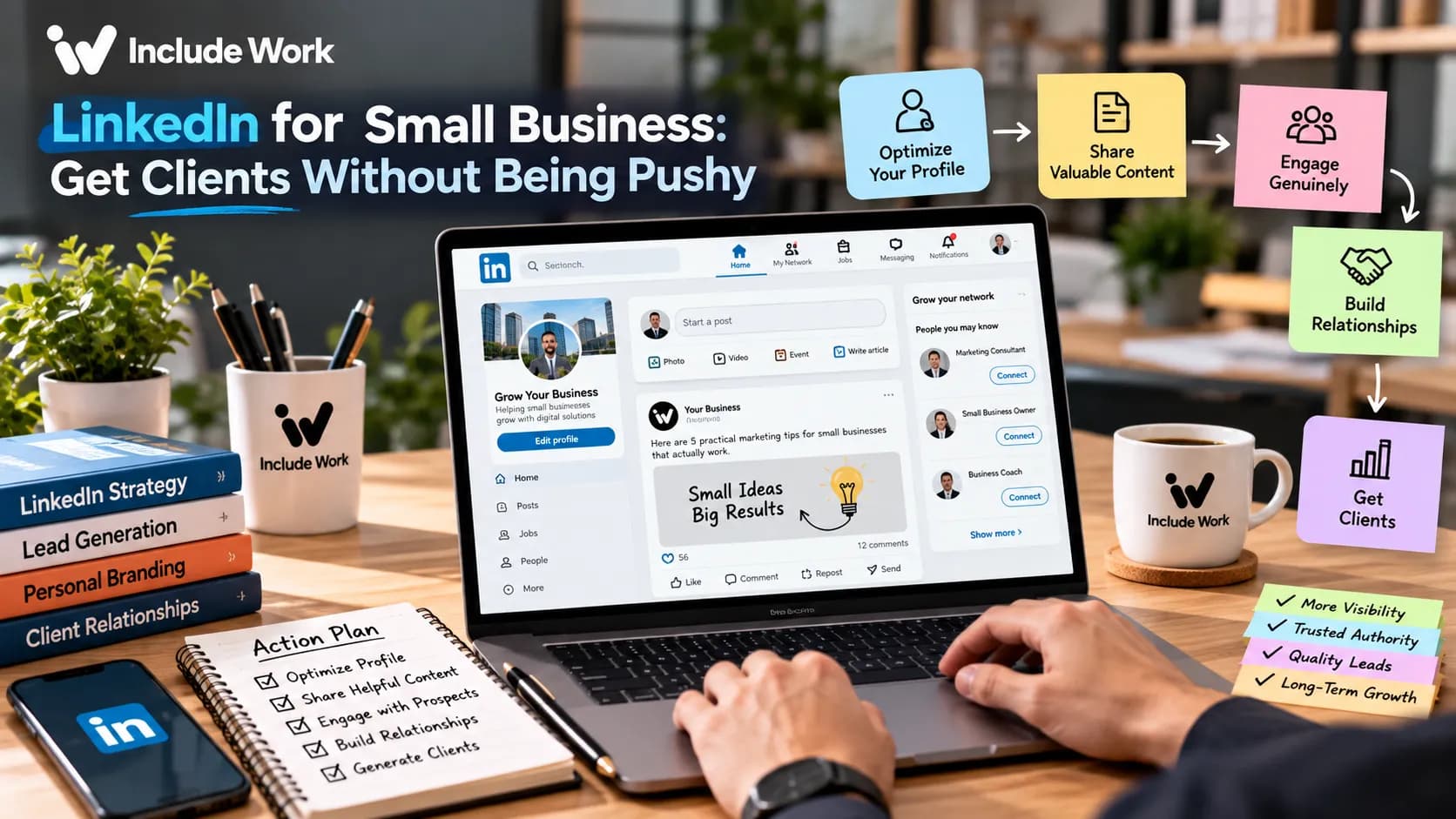 LinkedIn for Small Business: Get Clients Without Being Pushy