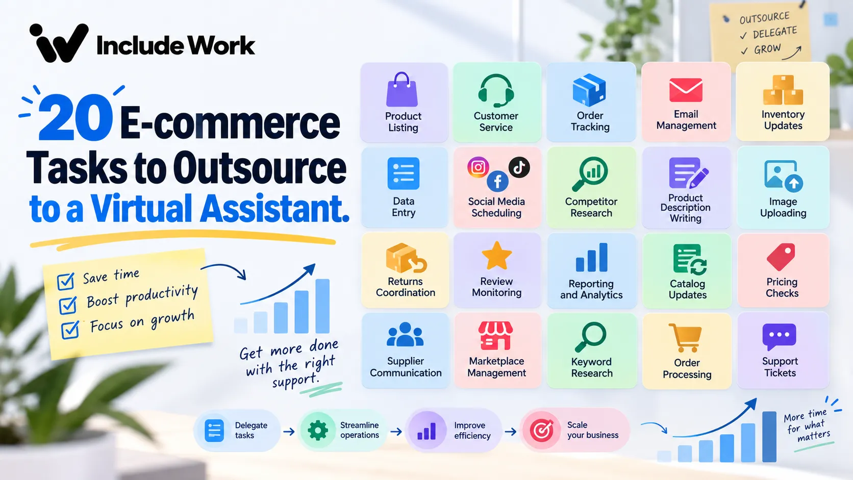 20 E-commerce Tasks to Outsource to a Virtual Assistant