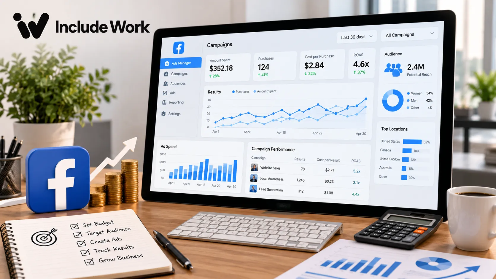 Facebook Ads for Small Business: Budget and Results