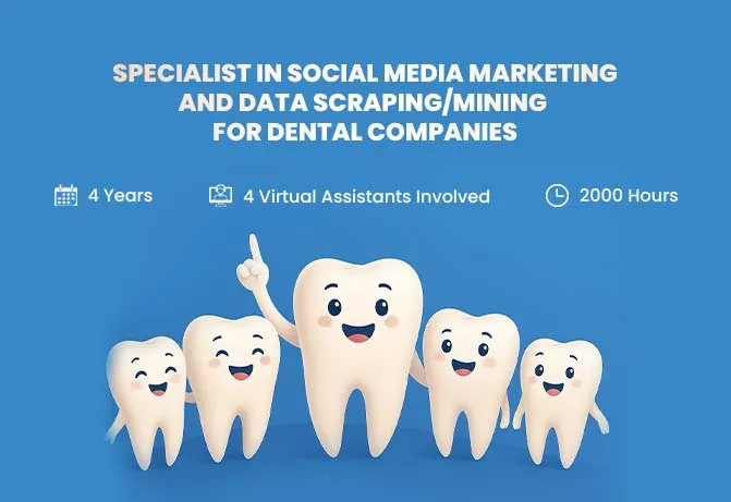 Specialist in social media marketing and data scraping/mining for dental companies - IncludeWork portfolio